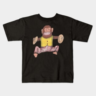 Monkey, Clapping Monkey, classic wind up toy. Kids T-Shirt